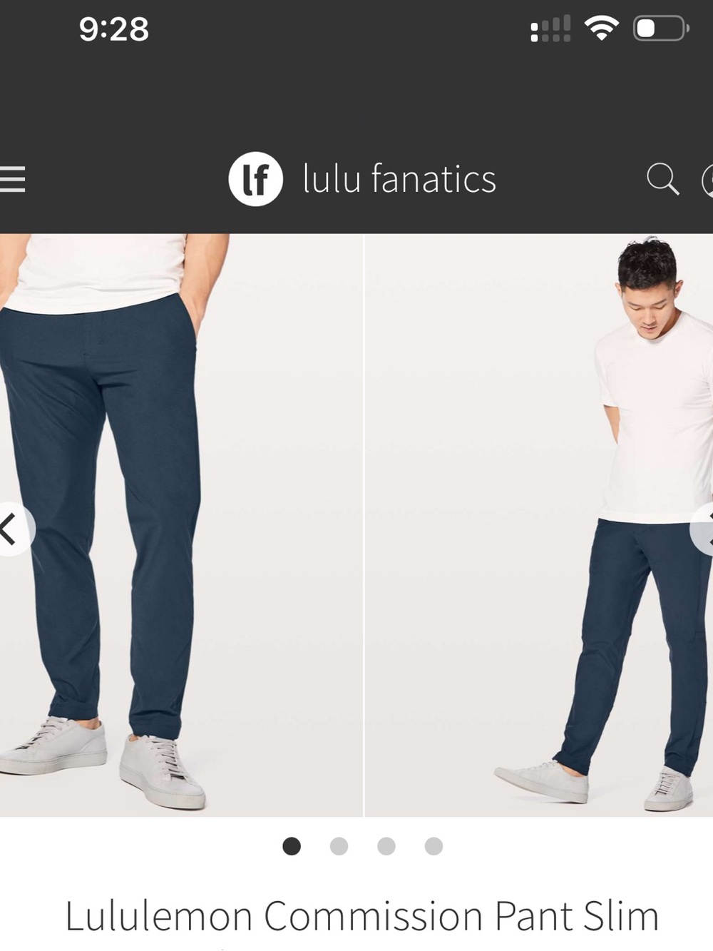 147-$35 *FREE SHIP* Lululemon Commission Pant Slim True Navy size 32 x 30”